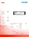 Patriot Dysk SSD P300 128GB M.2 PCIe Gen 3 x4 1600/600