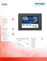 Patriot Dysk SSD 512GB P220 550/500MB/s SATA III 2.5 cala