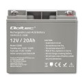 Qoltec Akumulator AGM | 12V | 20Ah | max. 300A