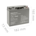 Qoltec Akumulator AGM | 12V | 20Ah | max. 300A