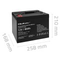 Qoltec Akumulator AGM | 12V | 80Ah