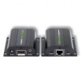 Techly Extender HDMI po skrętce Cat.5e/6/6a/7 do 60m, z odbiornikiem  IR, czarny