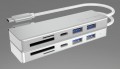 IcyBox HUB USB 3.0 typu C z 3 portami USB i czytnikiem  kart pamięci IB-HUB1413-CR