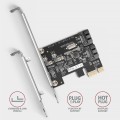 AXAGON PCES-SJ2 Kontroler PCIe 2x wewnętrzny port SATA 6G, chipset JMB582 SP & LP
