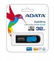Adata Pendrive  DashDrive UV128 32GB USB 3.2 Gen1 czarno - niebieski