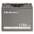 Qoltec Akumulator AGM 12V | 17Ah | max. 255A
