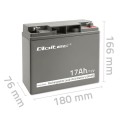 Qoltec Akumulator AGM 12V | 17Ah | max. 255A