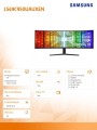Samsung Monitor 49 cali ViewFinity S95UC VA 5120x1440 DQHD 32:9 2xHDMI 1xDP 1xUSB-C (90W) 3xUSB 3.0 LAN 5ms PinP/PbyP 120Hz HAS+PIV gł. zakrzyw. 3YOn-