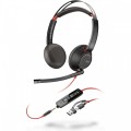 POLY Zestaw słuchawkowy Blackwire 5220 USB-C + USB-C/A (Bulk) 8X231A6