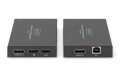 Digitus Przedłużacz / Extender KVM HDMI+USB 150m po kat.5e UTP/IP 1080p FHD 60Hz audio (zestaw)