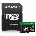 Adata Karta microSD Speed Plus 64GB UHS1 U3 V30 A2 160/140 MB/s