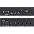 Techly HDMI 4K audio extractor SPDIF Toslink, 4x Jack 3.5mm, LPCM      5.1CH / 7.1CH