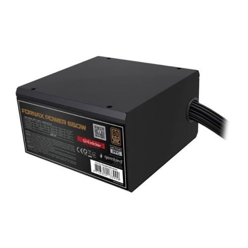 Gembird Zasilacz komputerowy Fornax Power 650W 80+Bronze aktywny PFC 120mm wentylator 10-pak