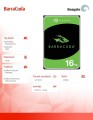 Seagate Dysk twardy BarraCuda 16TB 3.5 cala ST16000DM001