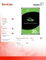 Seagate Dysk twardy BarraCuda 20TB 3.5 cala ST20000DM001