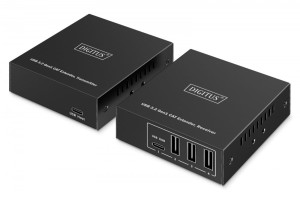 Digitus Przedłużacz (extender) po skrętce kat.6A  USB 3.1 Gen1 do 100m, 3x USB-A, 1x USB-C do 5 Gbps, 1x RJ45 (Gigabit Ethernet) - zestaw (odbiornik/n