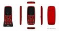 Mesmed Telefon komórkowy dla seniorów Mescomp MT-166  Edgar Elegant SOS  4G Czerwony