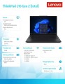 Lenovo Laptop ThinkPad L16 G2 21SA003BPB W11Pro Ultra 7 255U/32GB/1TB/INT/16.0 WUXGA/Black/1YR Premier Support + 3YRS OS + CO2 Offset