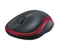 Logitech Mysz bezprzewodowa M185 czerwona 910-002237