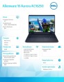 Dell Notebook Alienware 16 Aurora AC16250 Win 11 Pro C5 210H/16GB/512GB SSD/16.0 WQXGA/GeForce RTX 4050/WLAN + BT/Backlit Kb/3 Cell/3Y Alienware Care