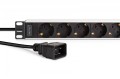 Digitus Listwa zasilająca PDU Rack 19", 9 gniazd Schuko CEE 7/3 (45°), kabel 2m wtyk IEC C20, 16A, aluminiowa