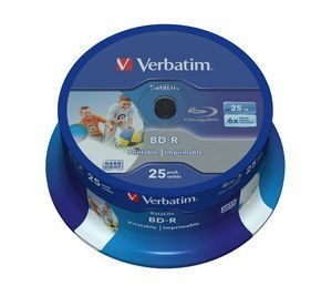 Verbatim BD-R 6x 25GB 25P CB HTL Printable NO ID 43811