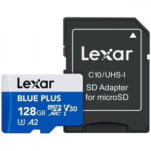 Lexar Karta pamięci microSD 128GB C10 A2 U3 V30 170MB/s Blue Plus