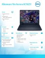 Dell Laptop Alienware 16x Aurora AC16251 Win11Pro U7 255HX/32GB/1TB/16.0 WQXGA/GeForce RTX 5060/WLAN + BT/RGB Backlit Kb/6 Cell /3Y ProSupport
