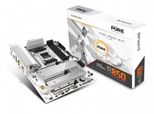 Sapphire Technology Płyta główna PURE B850A WIFI7 AM5 4DDR5 mATX