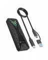 IcyBox Obudowa dysku IB-1805ML-CU31 NVMe M.2 SSD, RGB oświetlenie