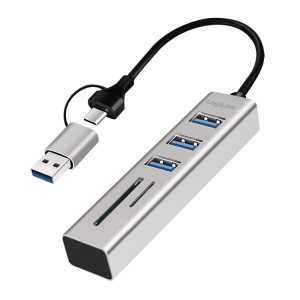 LogiLink Hub 3xUSB3.0 z czytnikiem kart pamięci