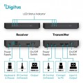 Digitus Przedłużacz / Extender HDMI bezprzewodowy z KVM do 100m | UHD 4K@60Hz | Audio | Niskie opóźnienie 16ms (Zestaw)