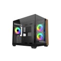 Cooler Master Obudowa Elite 481 Wood 270° Seamless Glass mATX