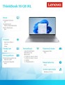 Lenovo Laptop ThinkBook 16 G8 21SK00R2PB  W11Pro Ultra 7 255H/16GB/1TB/INT/16.0 WUXGA/Arctic grey/3YRS OS + CO2 Offset