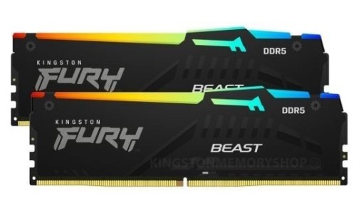 Kingston Pamięć DDR5 Fury Beast Black RGB  16GB(2* 8GB)/6000  CL36 EXPO