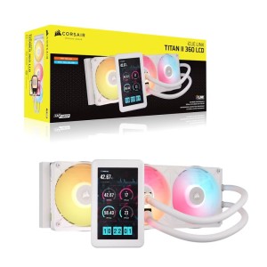 Corsair Chłodzenie procesora iCUE LINK TITAN II 360RX LCD 360mm białe